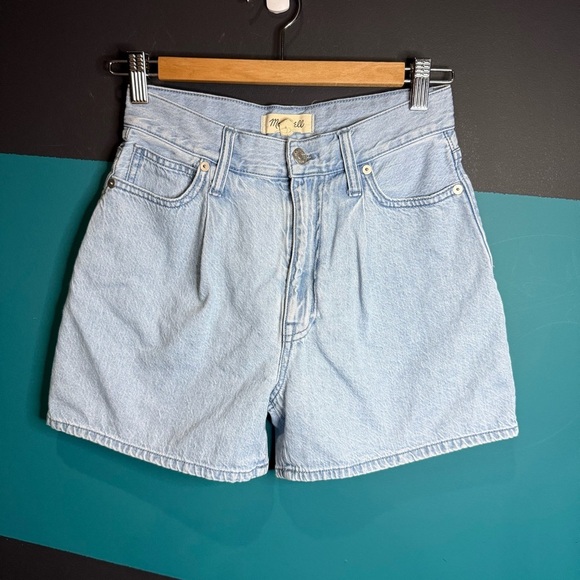 Madewell Blue Jean Shorts High-Waisted Relaxed Fit - Picture 4 of 13
